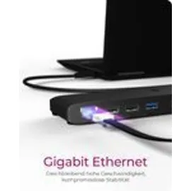 Icy Box (USB-C, Dockingstation - USB Hub, Schwarz