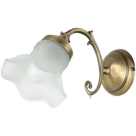 Licht-Erlebnisse Ricciolo 1 E14 Blütenform Glas Messing