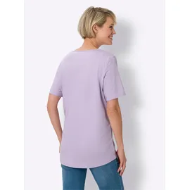 Classic Basics Longshirt CLASSIC BASICS "Doppelpack Shirts", Damen, Gr. 40, bunt (flieder, mint), 100% Baumwolle, unifarben, Rundhals, Shirts Longshirt