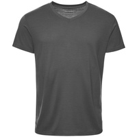 Kaipara - Merino Sportswear Funktionsshirt Merino Shirt Herren Kurzarm Regularfit V-Neck 150 (1-tlg) aus reiner Merinowolle Made in Germany schwarz L