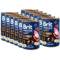 Brit Premium by Nature Junior Pute mit Leber 12x400g