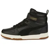 Puma RBD Game WTR Jr Sneaker, Black Black Team Gold, 35.5 EU