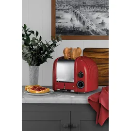 Dualit Classic Toaster Premium 2-Schlitz inkl. Gratis Sandwichzange Rot