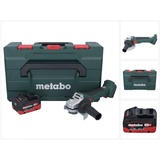 METABO W 18 L BL 9-125 Akku Winkelschleifer 18 V 125 mm Brushless + 1x Akku 5,5 Ah + metaBOX - ohne