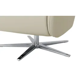 Max Schelling Sessel Elmira Leder 81 x 120 x 92 cm Creme elektrisch, drehbar