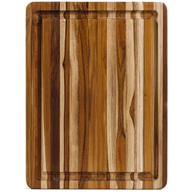 Teakhaus Schneidebrett Teakholz 1-tlg. 41 x 31 x 3,8 cm Braun