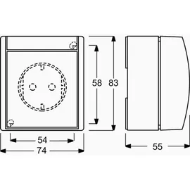 Busch-Jaeger Schuko-Steckdose 20 EW-53 Ocean 1 St.