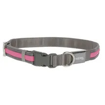 Kerbl Light & Reflex Leuchthalsband pink S/M