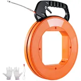 Vevor Kabeleinziehhilfe, 6,35 mm x 30,5 m, PET-Einziehspirale mit optimiertem Gehäuse & Griff, Einziehfeder, flexibles Drahteinziehwerkzeug für Wände und elektrische Leitungen, nicht leitfähig