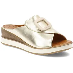 Goldene Flip-Flops Artiker Keilschuhe, 40