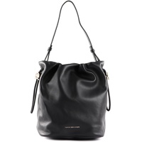 Tommy Hilfiger Luxe Leather Bucket Bag Black