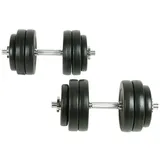 vidaXL Hantel Set 30 kg Kurzhanteln schwarz