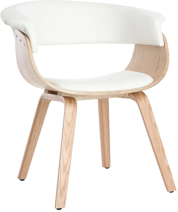 Chaise scandinave blanc et bois clair OKTAV