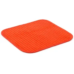 Badematte GÖZZE "Berlin", orange, H:7mm, Polyester, Badematten, Badteppich, Uni Farben, Cord Optik, waschbar