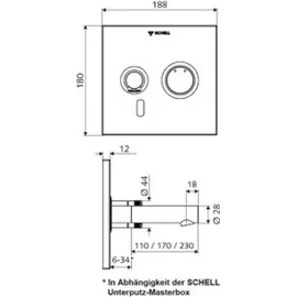 Schell Linus Unterputz-Waschtisch-Armatur Messing 170 mm