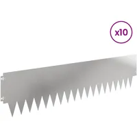 vidaXL Rasenkante 10 Stück 10 x 10 cm Silber
