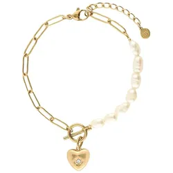 My Jewellery Armband mit Gliedern und Perle Armbänder & Armreife   Damen 