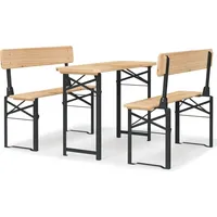 VidaXL 3-tlg. Biertisch-Set Klappbar Massivholz Tanne