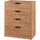 [en.casa] Varkaus 90 x 70 x 40 cm Eichenoptik / Braun