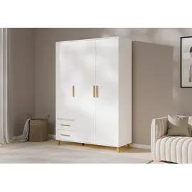 Rauch Drehtürenschrank Shinjo 140 x 203 x 53 cm Weiß
