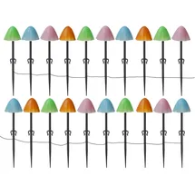 MARELIDA LED Lichterkette Mini Pilze 3,8m Bunt