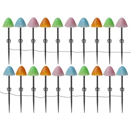 MARELIDA LED Lichterkette Mini Pilze 3,8m Bunt
