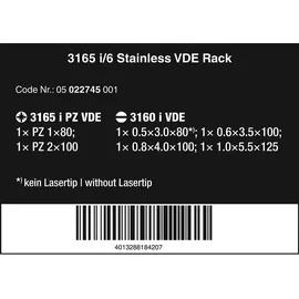 WERA 3165 i/6 VDE Schraubendrehersatz 6-teilig
