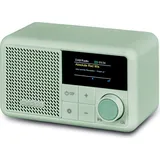 MEDION S66822 Tragbares Mini DAB+ Radio mit Bluetooth (Akku mit bis zu 6,5 Stunden, klein, dimmbares Farbdisplay, Teleskopantenne, Sleeptimer, Weck... - Grün
