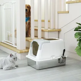PawHut Katzentoilette onesize Weiß
