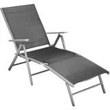 Merxx Gartenliege, Alu/Textil, klappbar, schwarz,