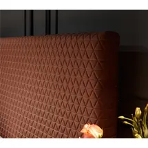xl moebel gmbh Luxus Bett Polsterbett Leder Schlafzimmer Betten 180x200cm Doppelbett Hotel Ehe - Braun