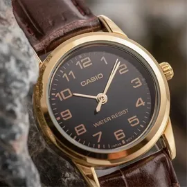 Casio Collection LTP-V001GL-1BUDF Damenuhr - Braun/Gold/Schwarz