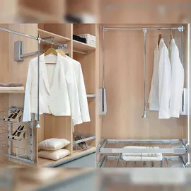 Emuca Closet Hang 830-1150 Mm Faltbarer Kleiderbügel Silber Silber One Size