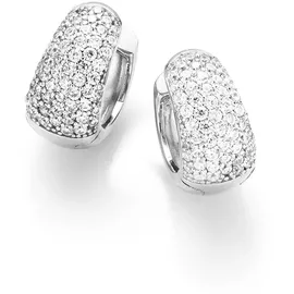 Lady Paar Creolen "mit weißen Zirkonia, Silber 925", silber, GIORGIO MARTELLO MILANO, Ohrringe, Damen, Silber 925 (Sterlingsilber)