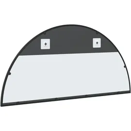 vidaXL Wandspiegel Schwarz 100x50 cm Gewölbt Eisen