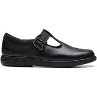 Clarks Jazzy Tap K. Ballerinas, Black Leather, 32 EU