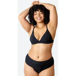 Periodenunterwäsche Nahtlos Hohe Taille Starke Blutung Ecowoman SCHWARZ|schneeflockenblau L / GB 36