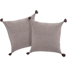 LeGer Home by Lena Gercke Kissenbezug Jada 50 x 50 cm Braun