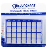 Dr. Junghans Tablettenbox 1 Woche 28 Fächer Schiebedeckel