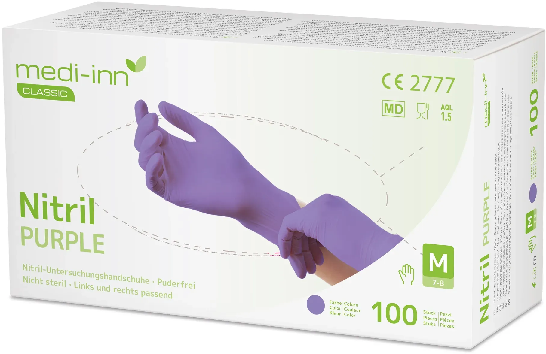 Medi-Inn Einmalhandschuhe Nitril purple, puderfrei VE 1000 Stück XL