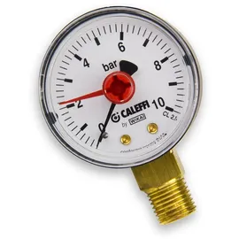 CALEFFI Manometer 557 0-10 bar, 1/4Zoll, unten