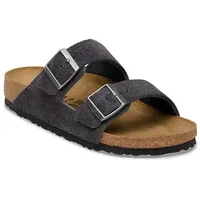 Birkenstock Leder-Pantoletten "Arizona" in Anthrazit - 43