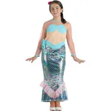 Ciao Kleine Meerjungfrau Little Mermaid Fairytale Princess Kostüm Verkleidung Mädchen (Größe 8-10 Jahre)