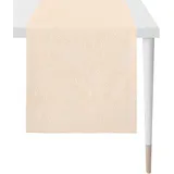 APELT Tischläufer APELT "3313 Uni-Basic", rot (apricot), B:48cm L:140cm, Polyester, Viskose, Tischdecken, Jacquardgewebe