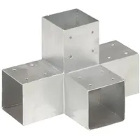 vidaXL Pfostenverbinder X-Form Verzinktes Metall 91 x 91 mm
