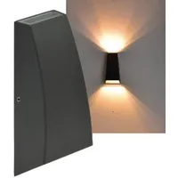 ChiliTec LED Wandleuchte "Hilera 6" IP44, 2x3W, 2900K, warmweiß