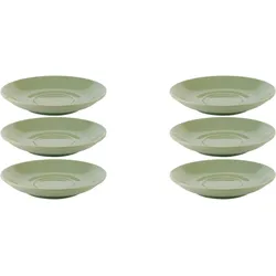 Untertasse APS "6er Set Kaffeeuntertasse -SNUG-", grün, H:2,5cm Ø:14,5cm, Porzellan, Speiseteller, hochwertig verarbeitetes Material