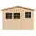 TIMBELA Geräteschrank 3 x 3 m Beige