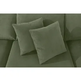 OTTO home Wohnlandschaft OTTO HOME "Nöre U-Form", grün (dunkelgrün), B:340cm H:86cm T:172cm, 92% Polyester, 8% Polyamid, Sofas, Wohnlandschaft, 5 Teile, in vielen Bezugsqualitäten und Farben s. auch "Nöre"