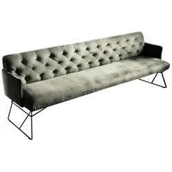 KAWOLA Esszimmerbank CHARME Velvet silber 246cm